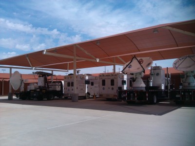 The famous mobile radars used in research all over the world at the National Weather Center.