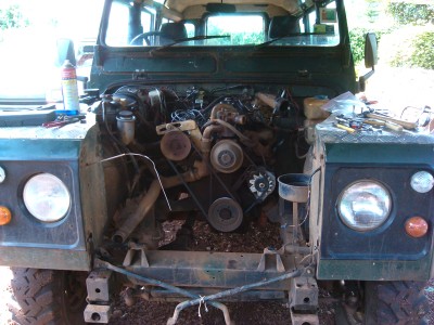 gutted Land Rover