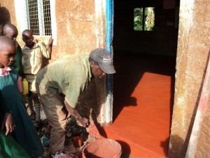 New concrete floor at Kathithi Primary School.