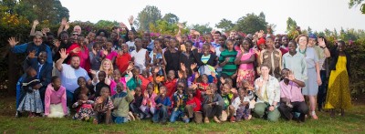 The HBC mission team posing with all the Ark Home and Macecall Children.